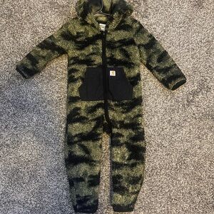 Carhartt Kids Camo One Piece - Green and Black